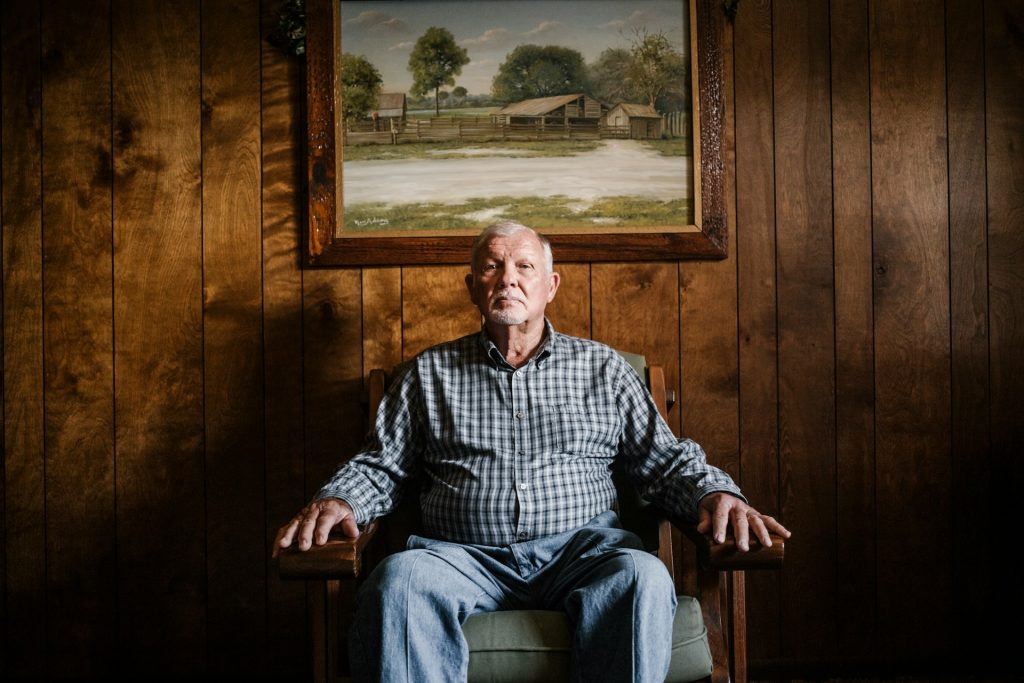 Man sitting on armchair