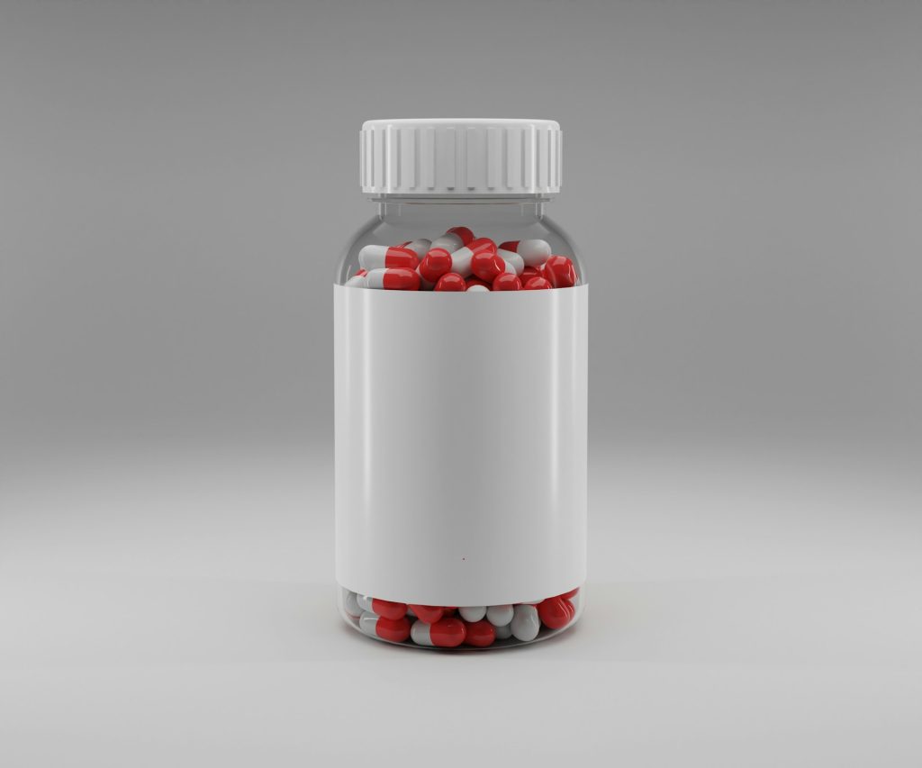 A bottle of pills