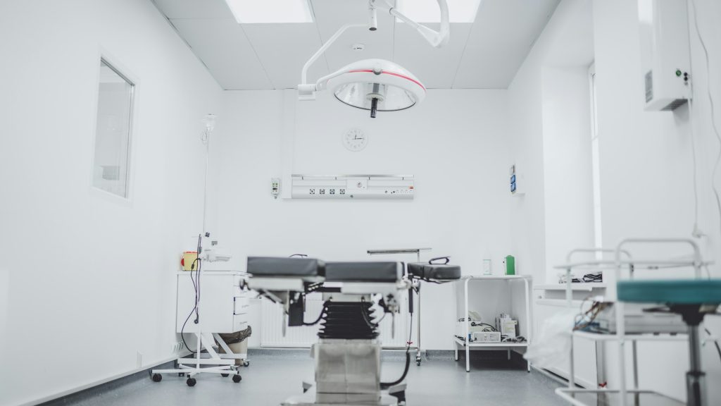 A view of a hospital bed